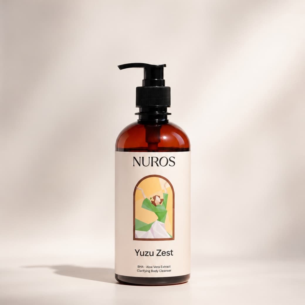 NUROS Yuzu Zest bottle, studio packshot